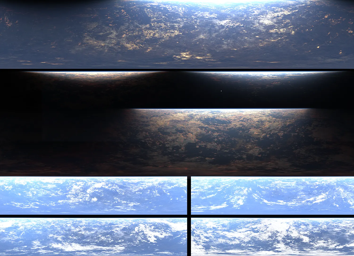 16K极致清晰太空科幻场景HDRI资源—8幅星球大气层光影全景环境贴图免费下载Space and Planet HDRI
