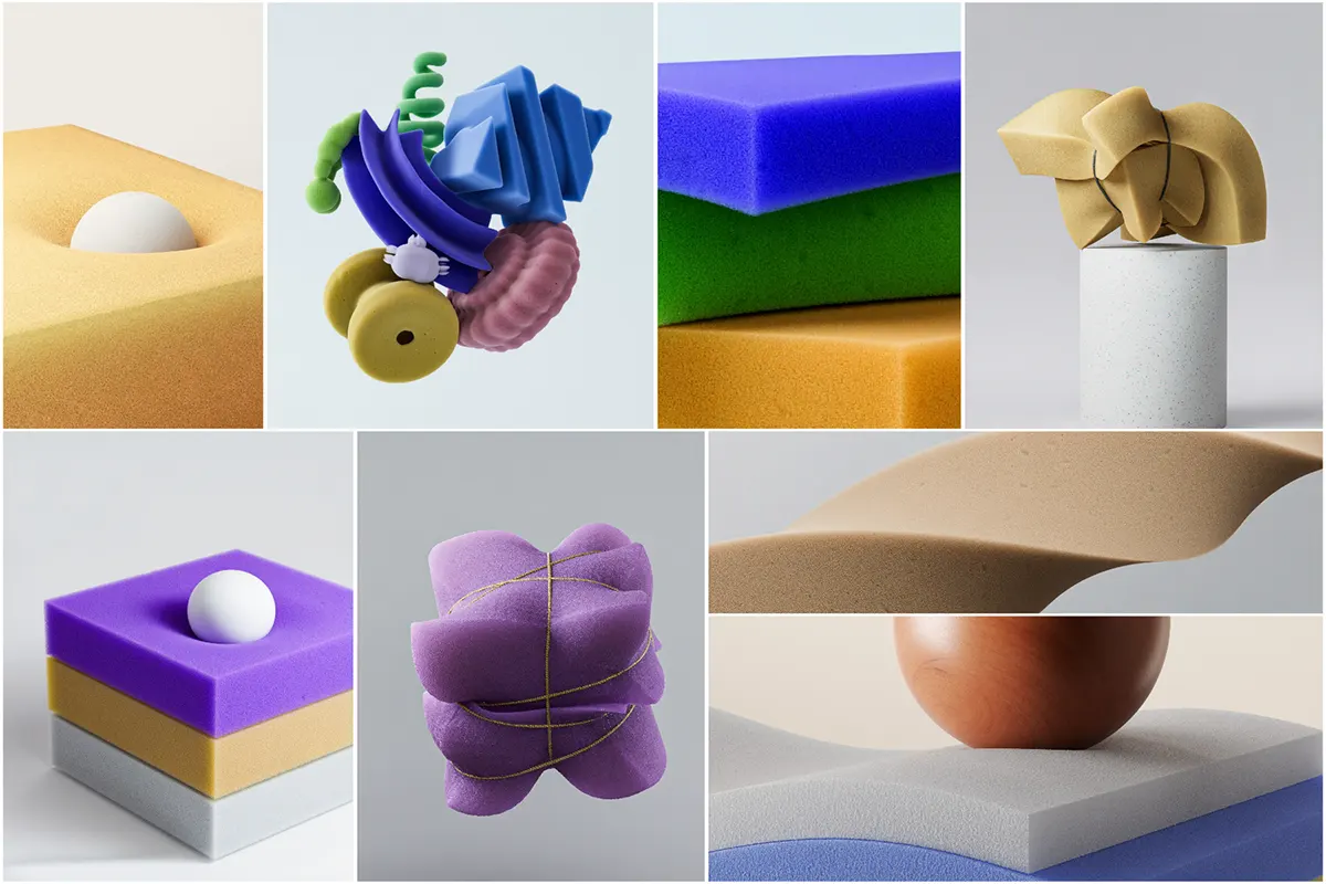 C4D海绵PBR纹理贴图工程合集Sponge