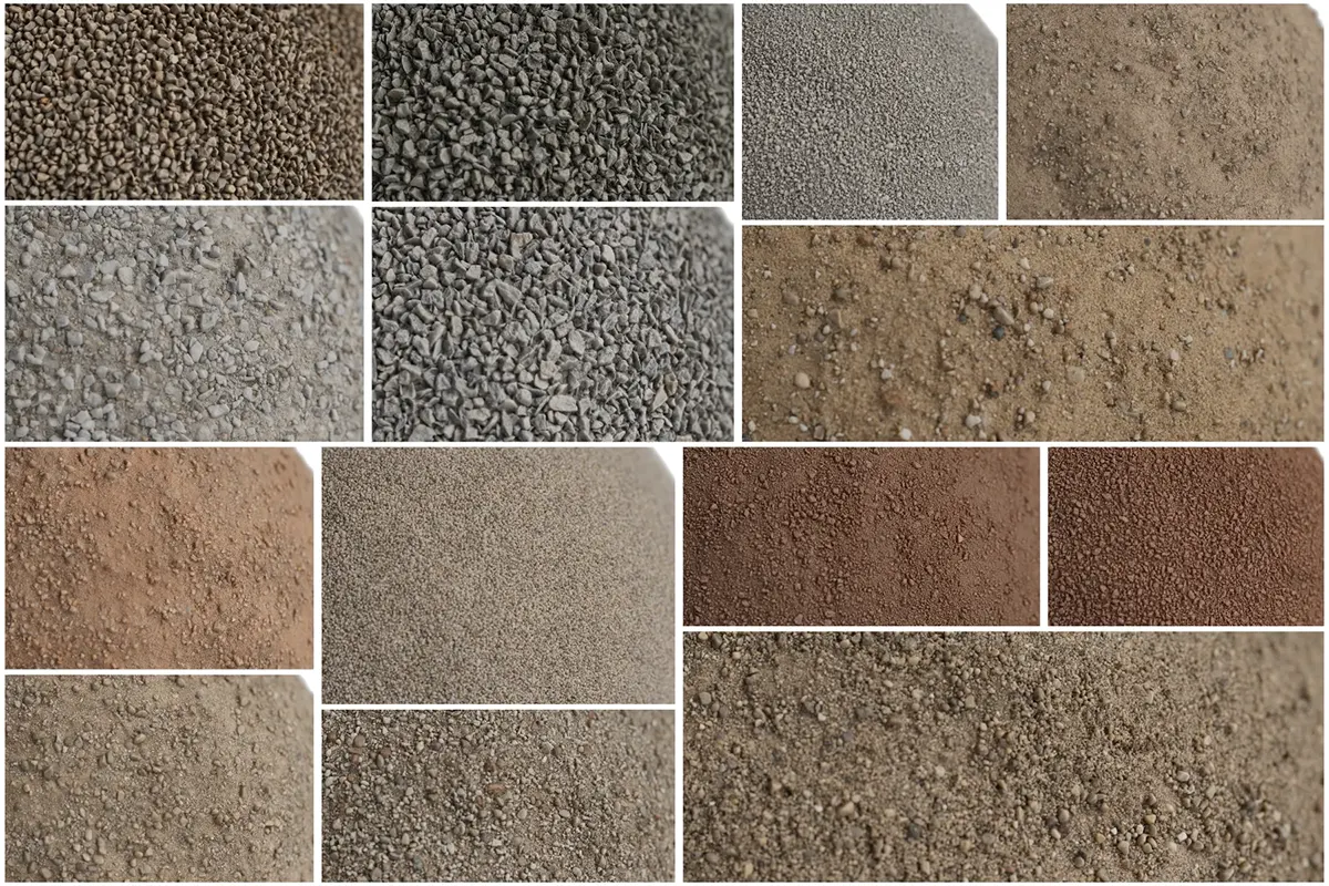 园林景观室外自然地面纹理GSG Gravel多风格碎石砂石子C4D材质库免费下载推荐Material Gravel