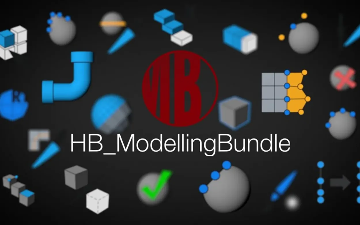 C4D快速建模脚本工具包HB Modelling Bundle 2.34